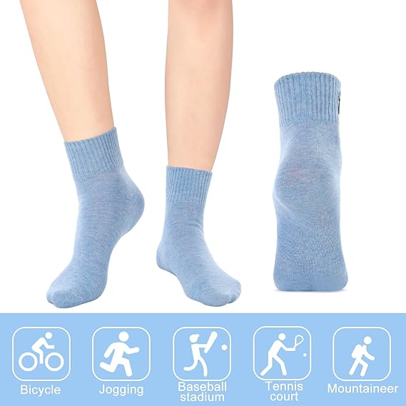 Black Cat 10 Pairs Socks Womens Crew Elastic Ankle Length Cotton Socks Aesthetic Cute Lightweight Low Cut Gifts for Women